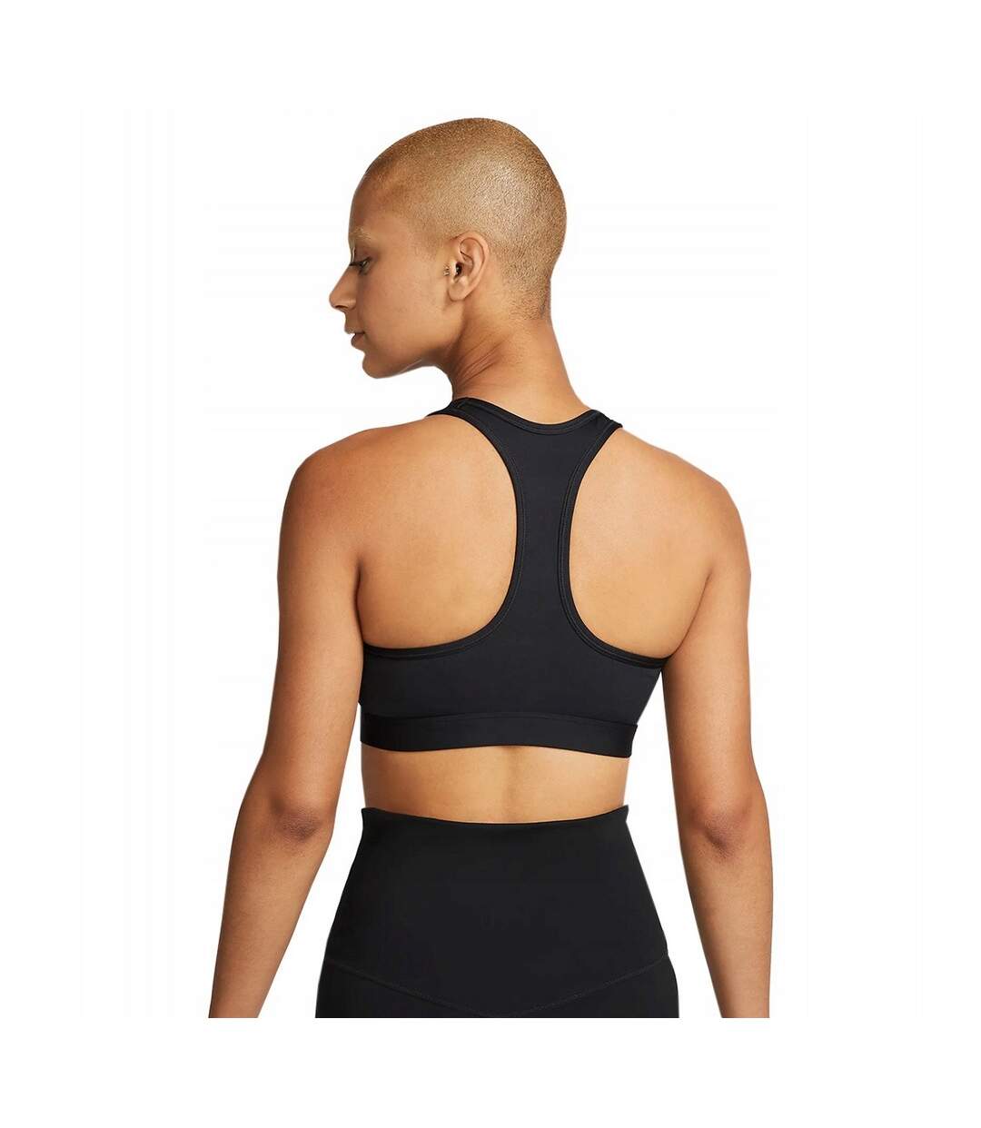 Brassière De Sport Style Swoosh Femme Noir Nike-3