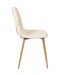 Chaise Faro tissu et pieds métal imitation bois - Beige