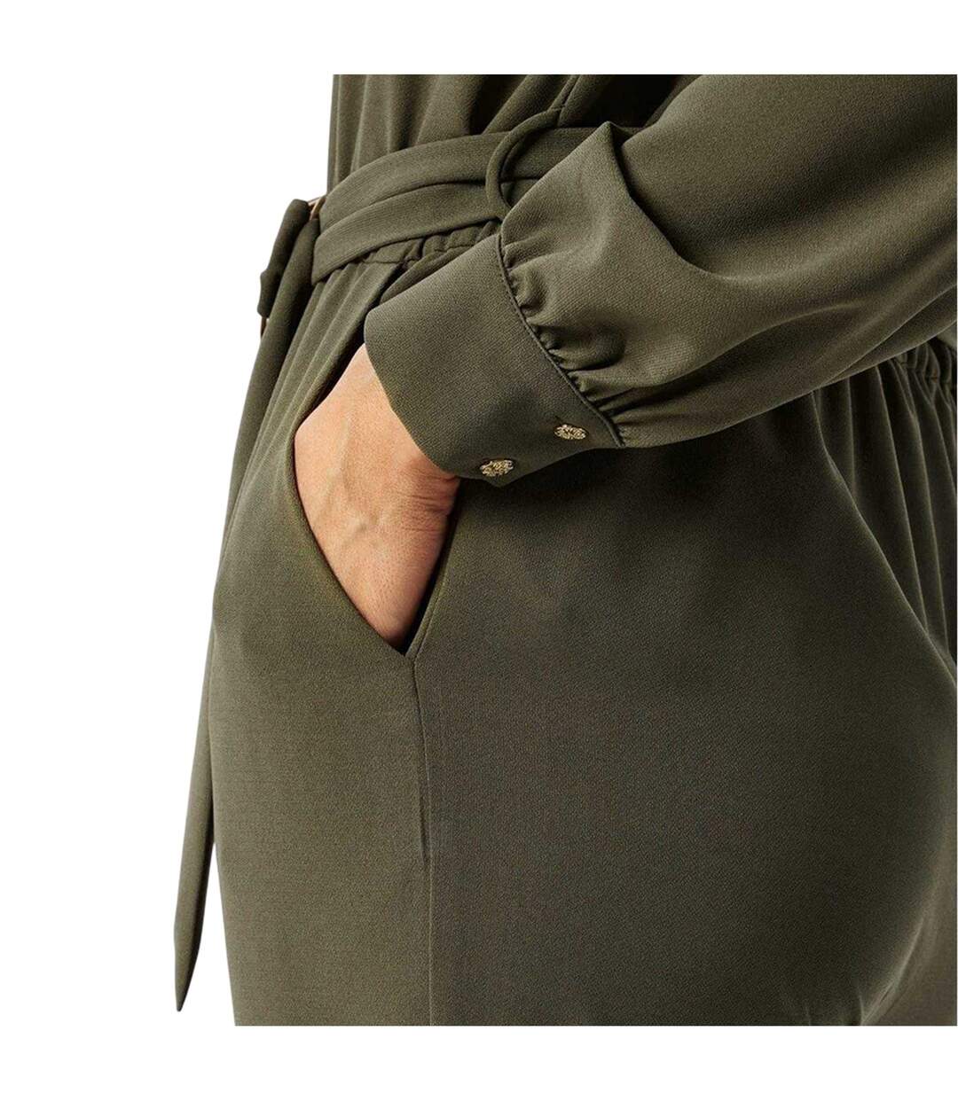 Combinaison Cocktail Femme Vert Kaki Biba-4