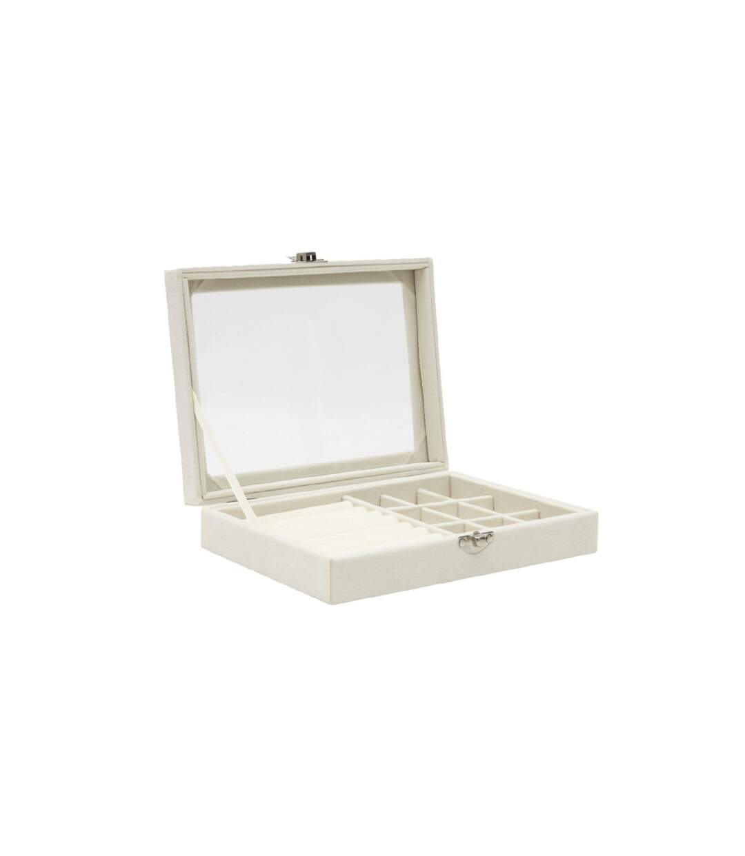 Boîte à Bijoux Feutrine 20cm Blanc-1