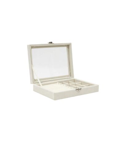 Boîte à Bijoux Feutrine 20cm Blanc