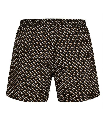 Short De Bain Motif/style Monogramme Homme Noir Boss