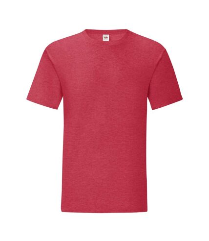 Fruit Of The Loom Mens Iconic T-Shirt (Pack of 5) (Heather Red)