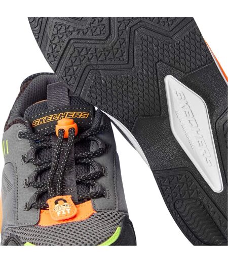 Childrens/kids Ultrasurge Trainers Charcoal Grey Skechers