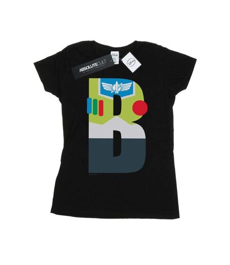 Disney Femme/Les femmes Alphabet B Is For Buzz Lightyear Cotton T-Shirt (Noir) - UTBI44286
