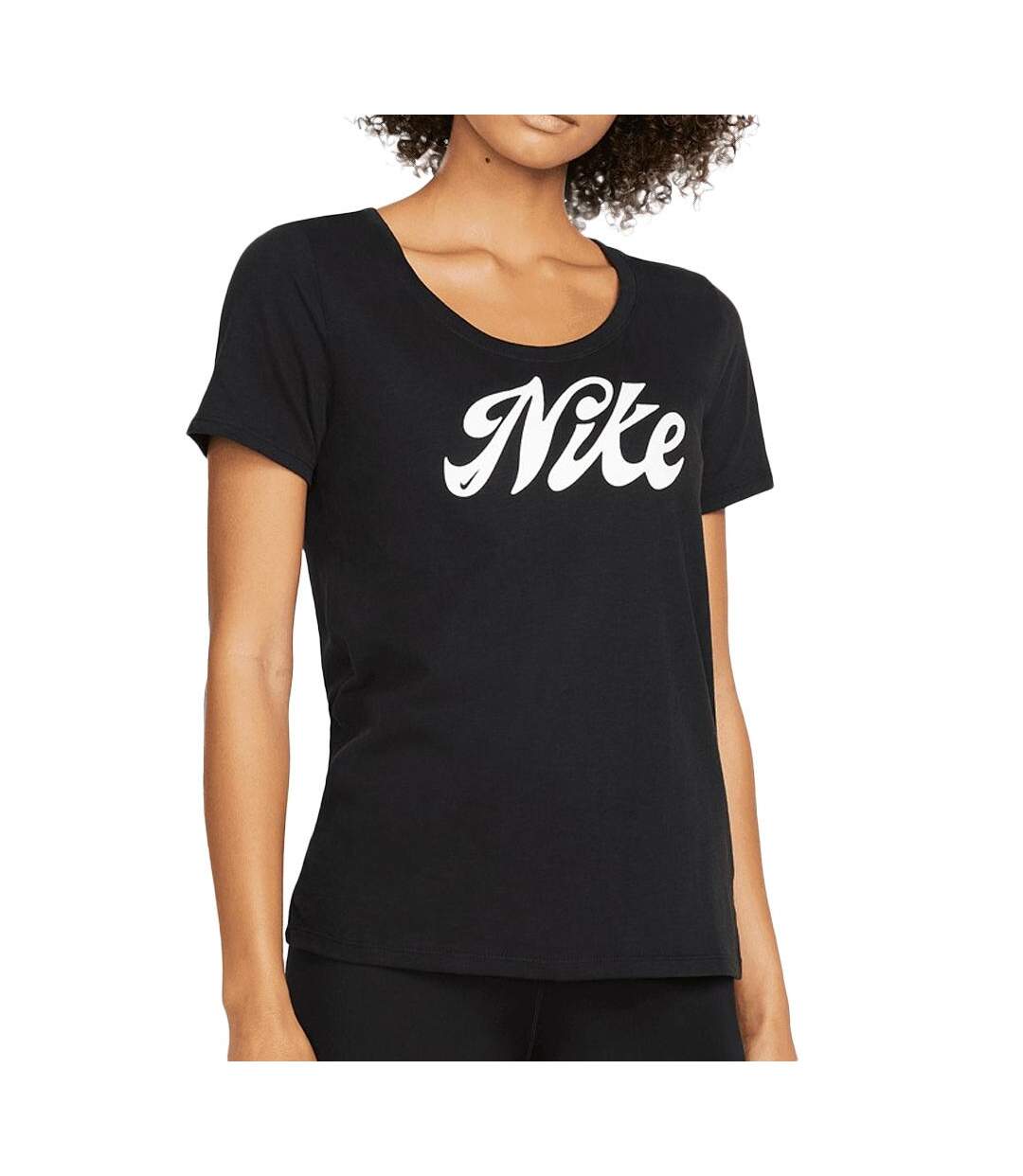 T-shirt Noir Femme Nike Script - L