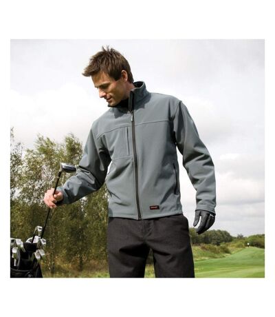 Result Mens Softshell Premium 3 Layer Performance Jacket (Waterproof, Windproof & Breathable) (Workguard Grey) - UTBC2046