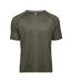 Tee Jays Mens Cool Dry Short Sleeve T-Shirt (Olive Melange) - UTBC3323