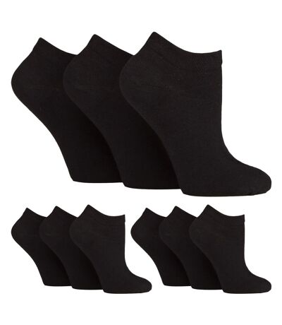 9 Pack Womens Diabetic Trainer Socks | Wide Ankle Socks for Swollen Feet