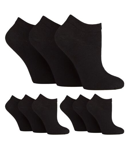 9 Pack Womens Diabetic Trainer Socks | Wide Ankle Socks for Swollen Feet