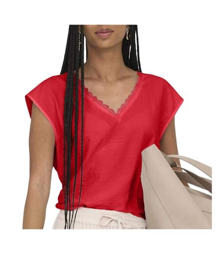 Blouse rouge femme jdy train - m