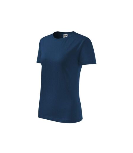 T-shirt Classic New Femme Bleu Foncé Adler