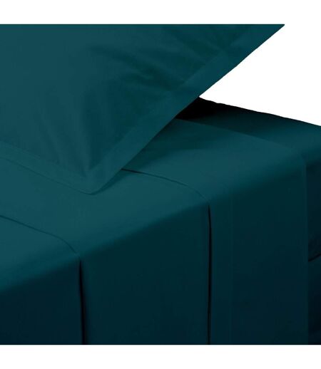 Drap Plat 1 Personne Percale 180x290cm Bleu Egéen
