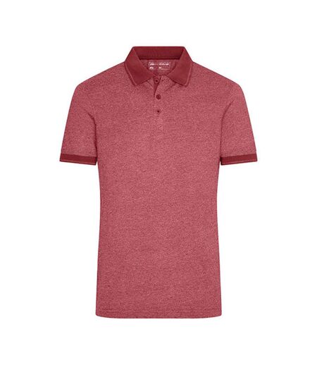 Polo Homme Bordeaux Chiné Bordeaux Chiné James And Nicholson