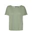 T-shirt vert dentelle femme vero moda marijune-1