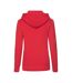 Classic lady fit hooded sweatshirt red Fruit of the Loom