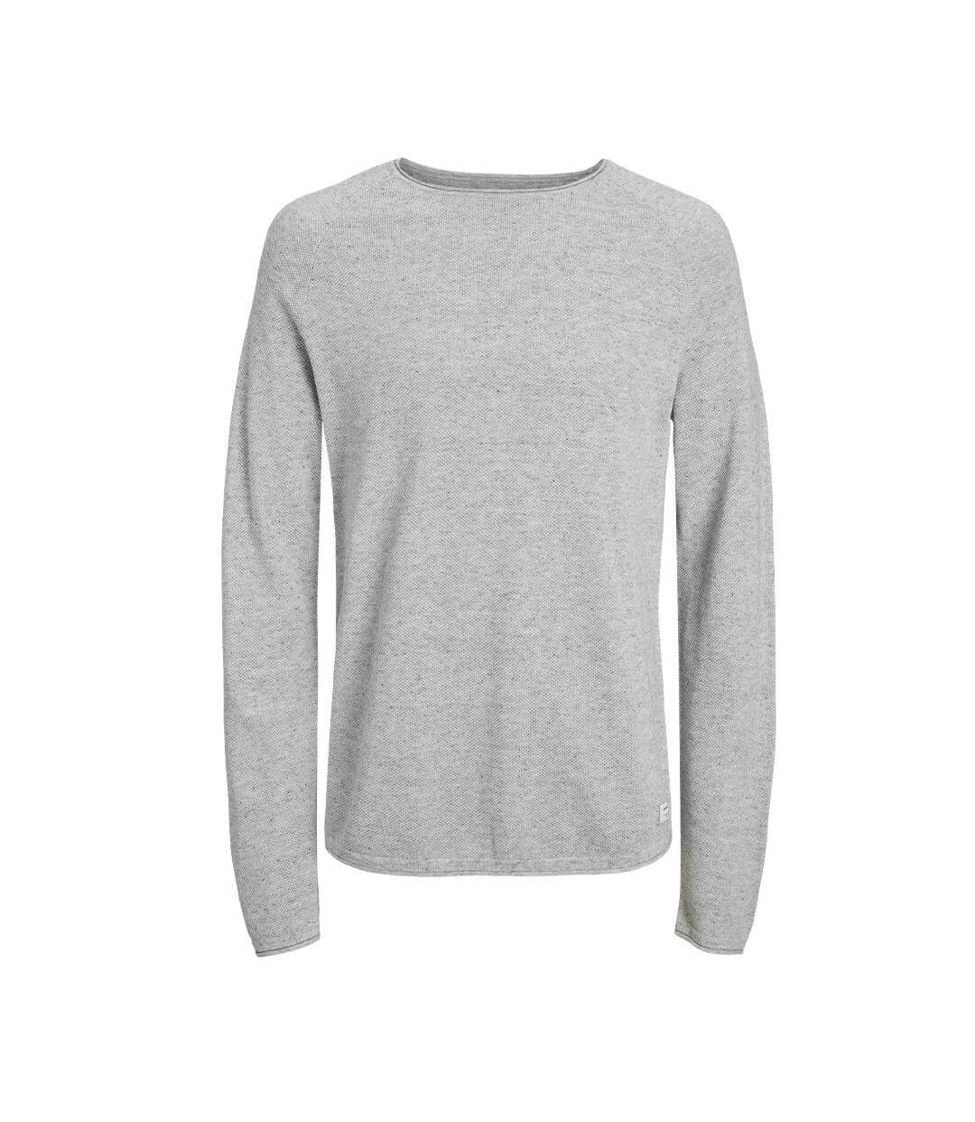 Pull Gris Homme Jack & Jones Knit Crew - L-1