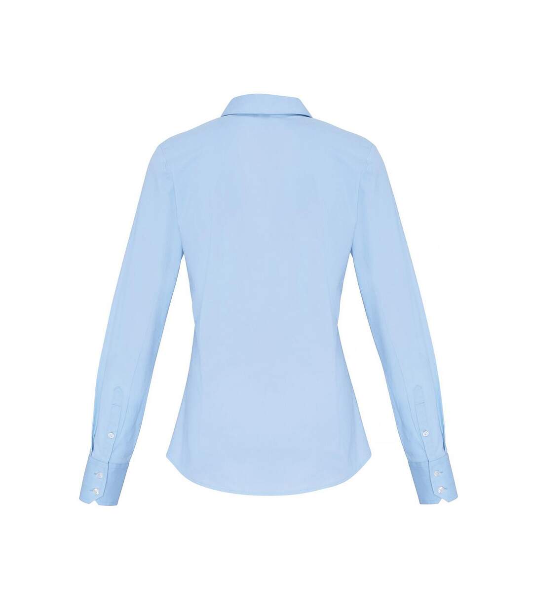 Womens/ladies Poplin Stretch Long-sleeved Shirt Black Premier-3