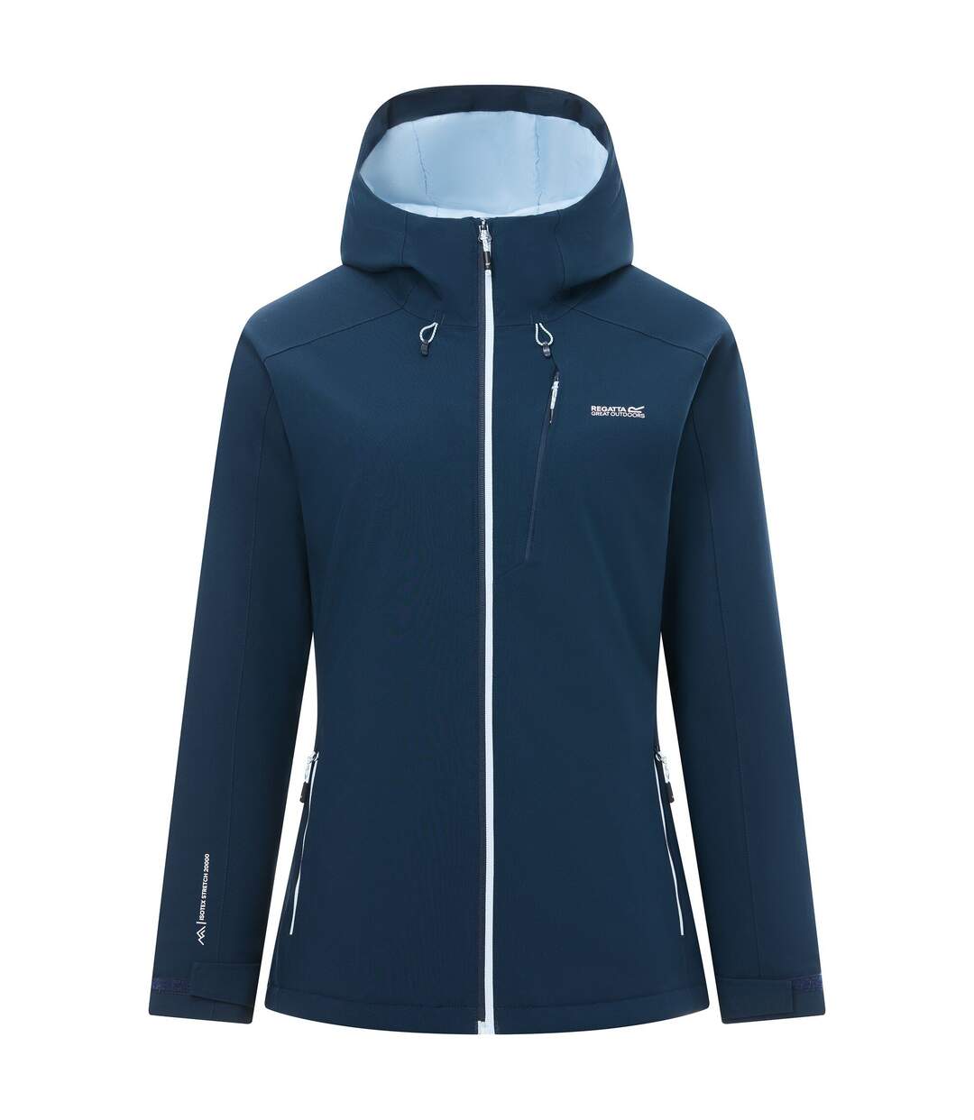 Doudoune Imperméable Et Extensible À Capuche Et Ourlets Ajustables Highton Femme Bleu Marine Bleu Ciel Regatta-2