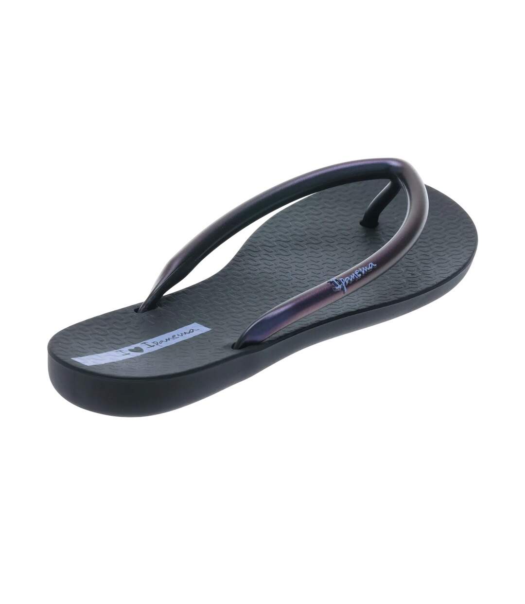 Womens/ladies wave bubble flip flops black Ipanema-2