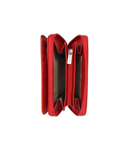 Naf Naf - Portefeuille compact en cuir Camélia - rouge - 8582