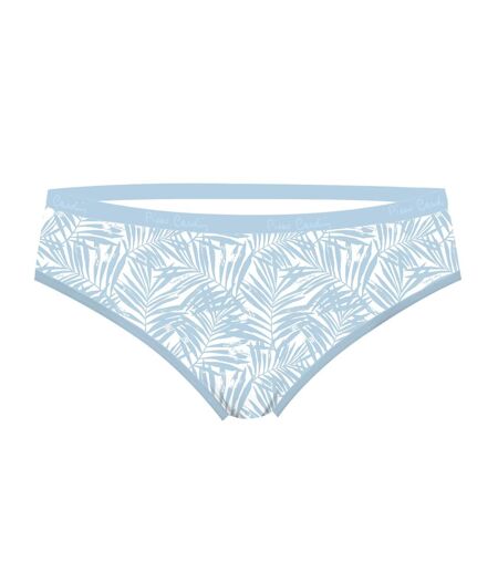 Lot de 3 slips femme  en coton uni et imprimé ceinture fine 2cm Pck1 Pierre Cardin