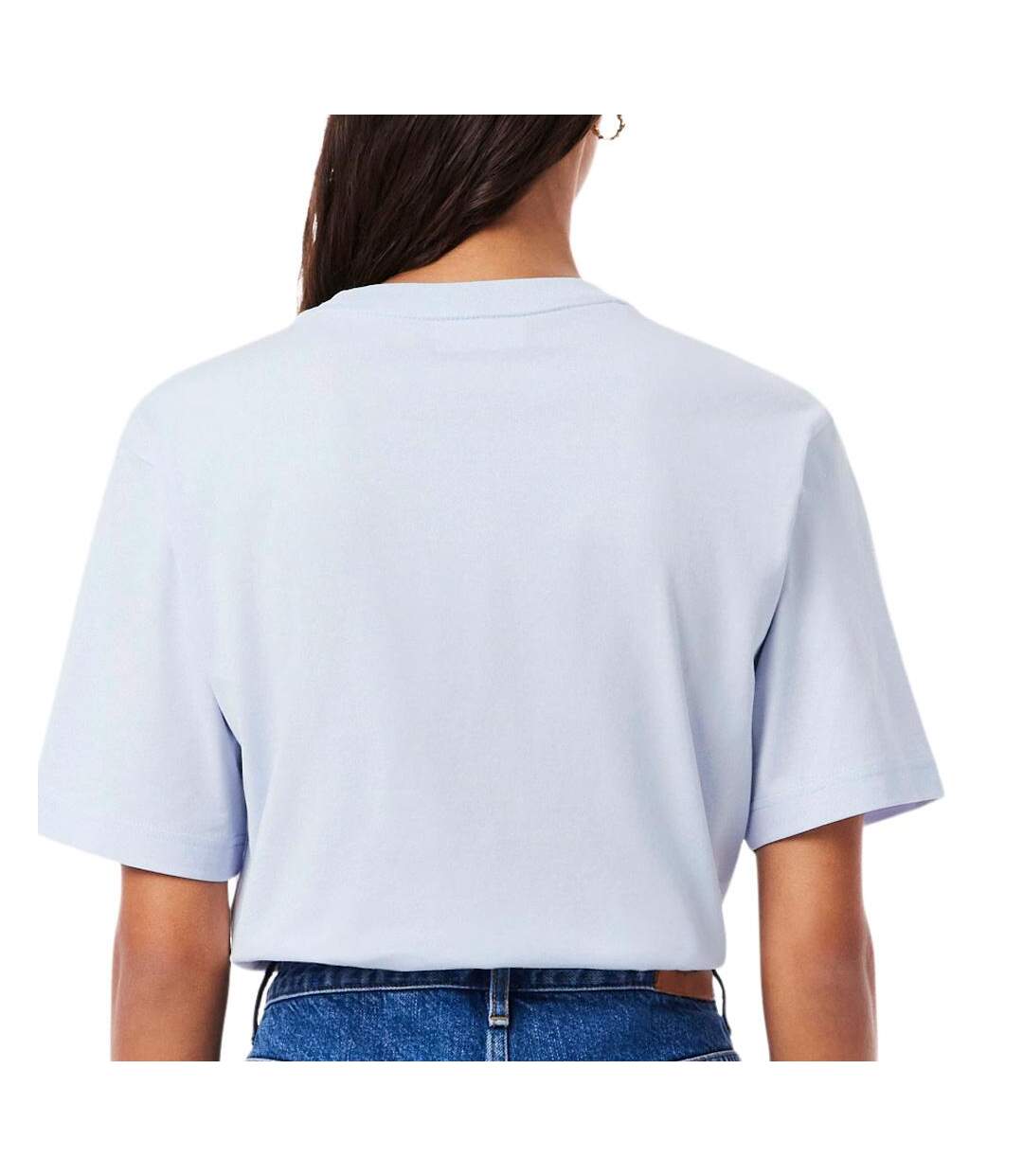 T-shirt bleu femme lacoste tf7215-2