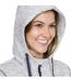 Veste Polaire Odelia Femme Blanc Chiné Bleu Marine Trespass-4