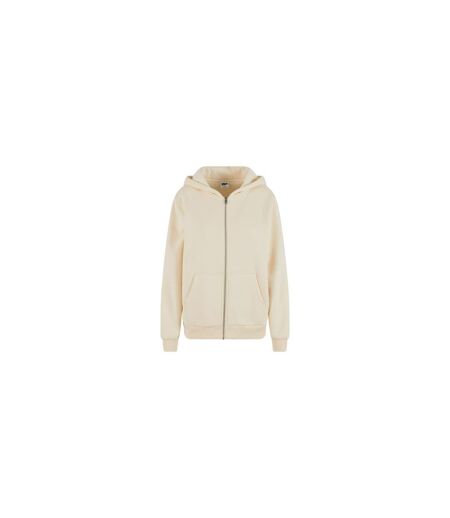 Sweat À Capuche Duveteux Femmes/ladies Sable Blanc Build Your Brand
