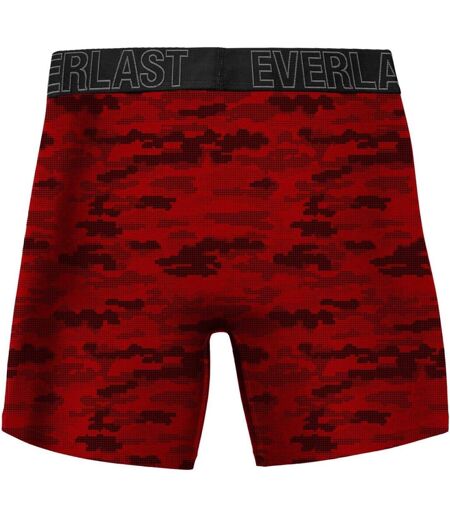 Mens Camouflage Flexible Boxer Briefs Red Black Everlast