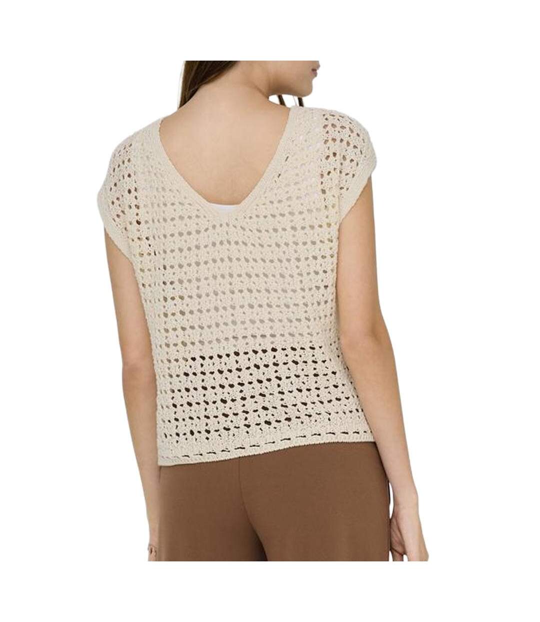 Pull beige femme jdy ellis reversible-2