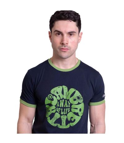 Mens Ss24 Ringer Festival T-shirt Navy Lambretta