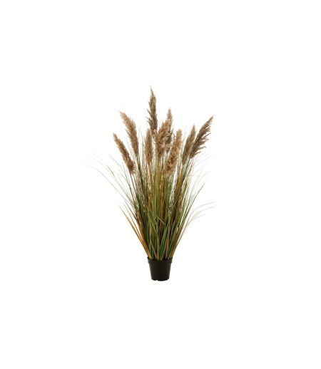 Herbe de Pampas Artificielle en Pot 9 Têtes 120cm Vert & Beige