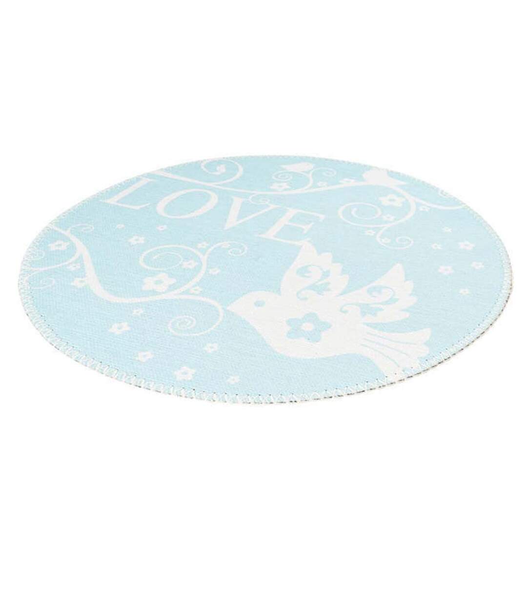 Tapis Rond Enfant Imprimé Bambini VII 160cm Menthe-2