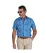 Chemise Manches Courtes Motif/style Palmier Bali Homme Bleu Ciel Raging Bull-2