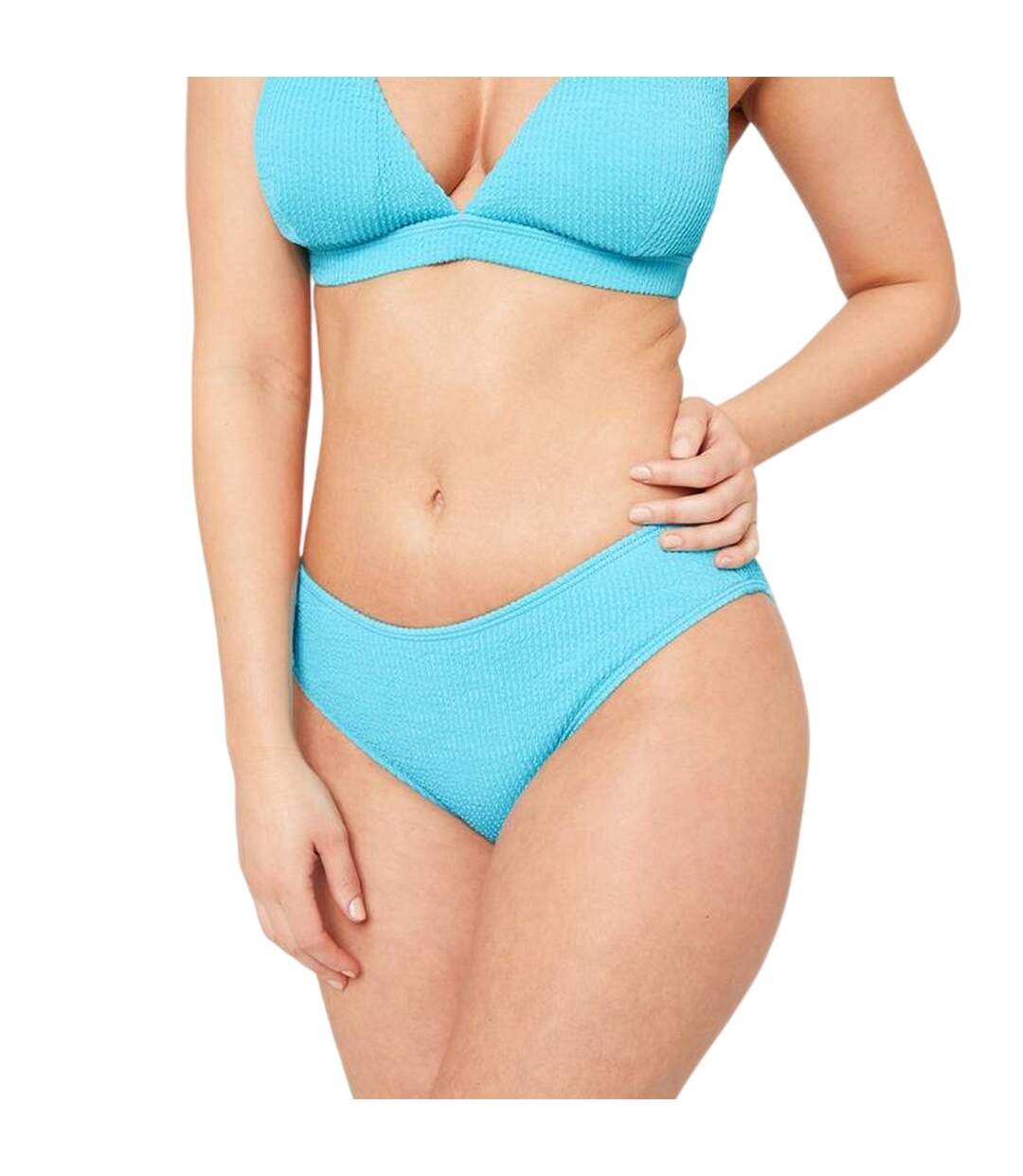 Bas De Maillot De Bain Motif/style Texturé Femme Turquoise Pâle Be You-4