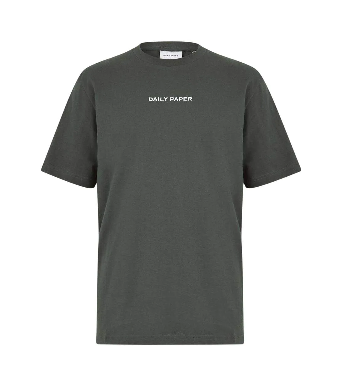 Mens Crew Neck Regular Short-sleeved T-shirt Green Daily Paper-2