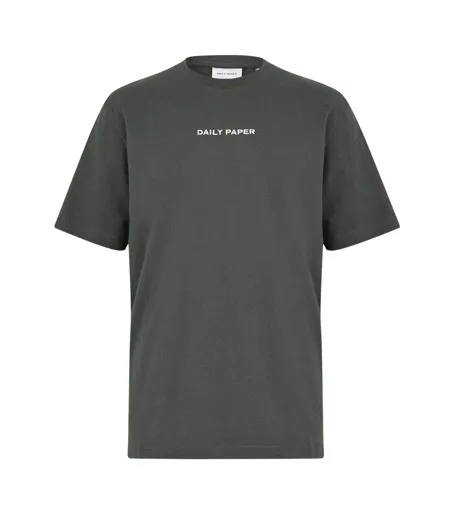 Mens Crew Neck Regular Short-sleeved T-shirt Green Daily Paper
