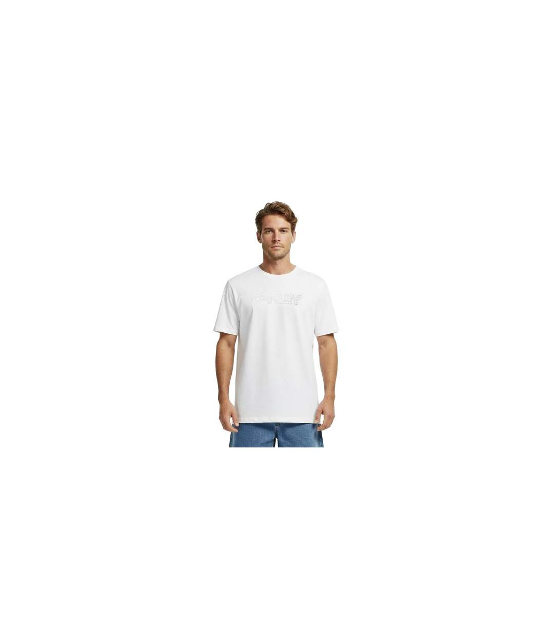 T-shirt Motif/style Logo Wire B1b Homme Blanc Oakley-1
