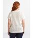 Pull coton court col rond ajouré effet crochet-2