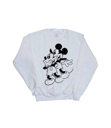 Disney Sweatshirt Mickey Mouse Shake Femme/Ladies (Blanc) - UTBI28578