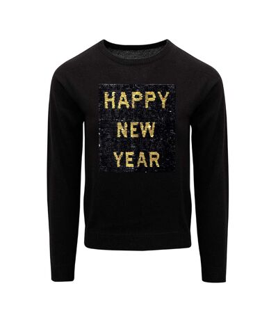 Christmas Shop Womens/Ladies Christmas/New Year Sweater (Black) - UTRW7424