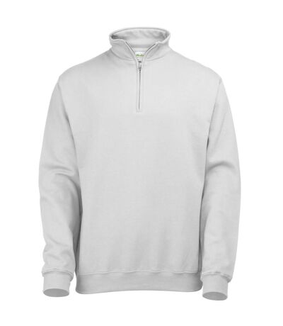 Awdis Mens Plain Sophomore ¼ Zip Sweatshirt (Heather Grey)
