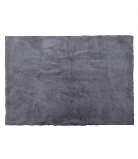 Tapis Imitation Fourrure Fin 120x170cm Gris