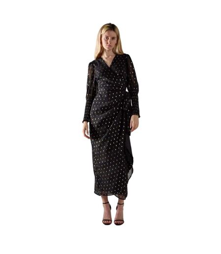 Robe Longue Motif/style À Pois Femme Noir Glamorous