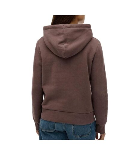 Sweat à capuche marron femme superdry tonal core - l