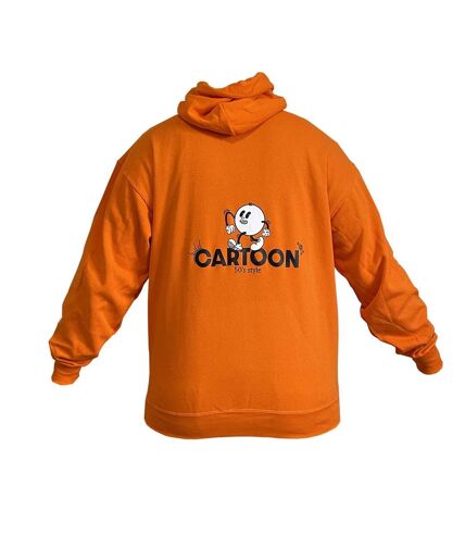 Sweat-shirt à capuche motif CARTOON - homme - orange