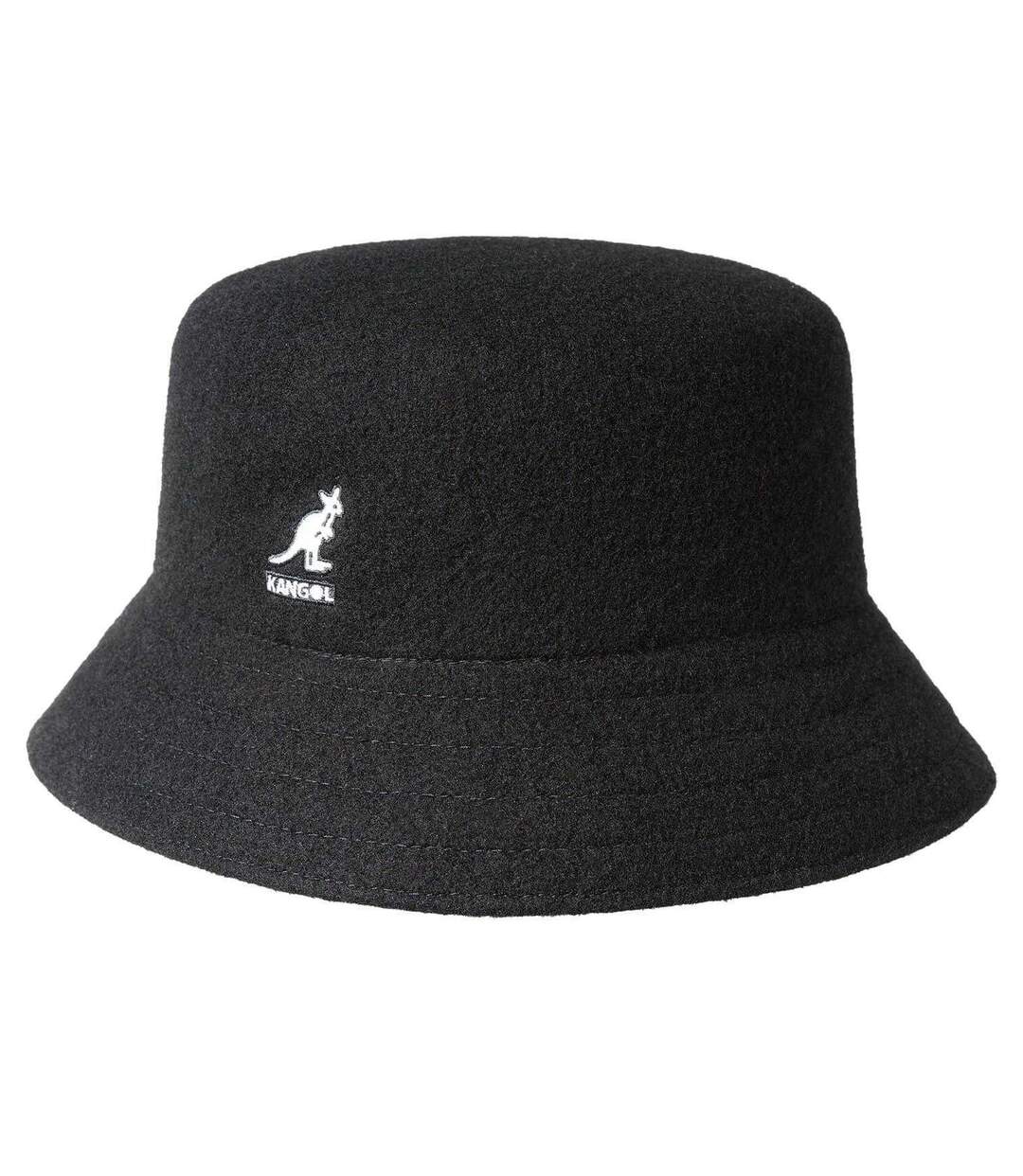 Unisex Adult Seamless Wool Casual Bucket Hat Black Kangol-1