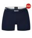 Pack Of 2  Mens Boxer Briefs  Navy Boss-1