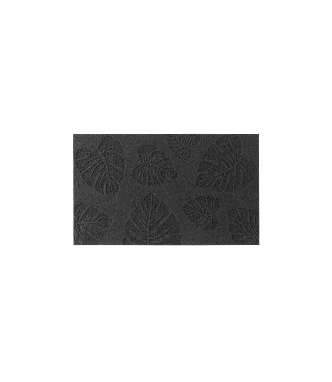 Tapis d'Entrée à Motifs Palmeraie 45x75cm Noir-1